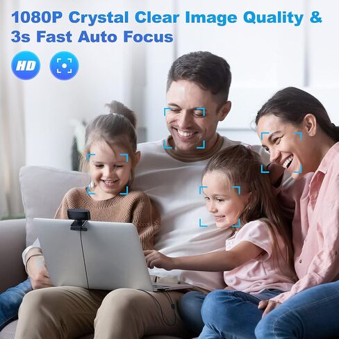 كاميرا ويب wansview مع ميكروفون، كاميرا ويب USB PC عالية الدقة 1080 بكسل مع غطاء للخصوصية لسطح المكتب والكمبيوتر المحمول، للبث المباشر، والتكبير، ومكالمات الفيديو، والاجتماعات عبر الإنترنت، والألعاب in Kuwait
