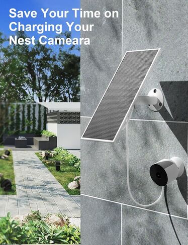 شاحن لوحة شمسية لكاميرا جوجل نيست الخارجية والداخلية (اصدار البطارية)، لوحة شمسية 5 فولت 5 واط مع كيبل شحن سريع 13.1 قدم، طاقة شمسية مقاومة للماء IP65 لجوجل نيست in Kuwait