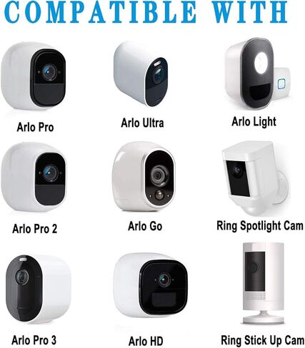 حامل كاميرا معدني قابل للتعديل للاستخدام في الأماكن المغلقة/المفتوحة من سبيكة الألومنيوم من أجل Arlo، Arlo Pro 2، كاميرا Arlo Ultra للمراقبة (4 حزم، أسود) in Kuwait