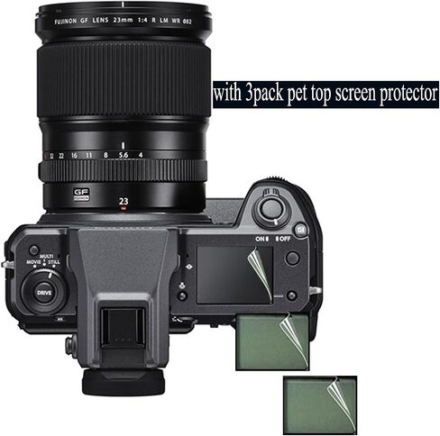 ديبوس واقي شاشة LCD زجاجي + واقي شاشة علوي للحيوانات الاليفة متوافق مع كاميرا فوجي فيلم GFX 100 100S GFX100 GFX100S مقاوم للخدش من الزجاج المقوى (3 قطع) in Saudi Arabia
