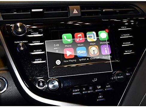 رويا واقي شاشة داخل التابلوه لسيارة تويوتا كامري 2018، غشاء واقي لشاشة الملاحة في السيارة من الزجاج المقوى عالي الدقة، AXVH70 AXVH70N متوافق مع LE SE (7 انش) in Kuwait