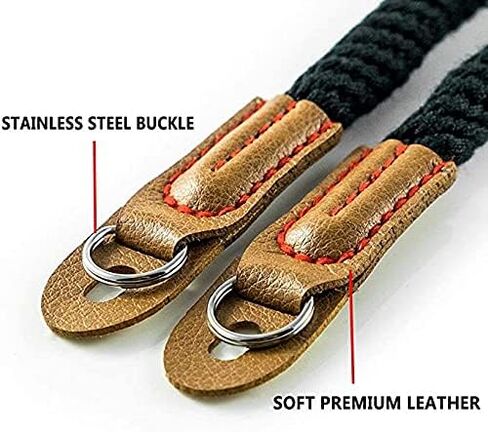 Camera Rope Strap 100cm Soft Cotton Camera Strap Vintage Neck Shoulder Belt Strap for Mirrorless and DSLR Camera. (Red) in Saudi Arabia