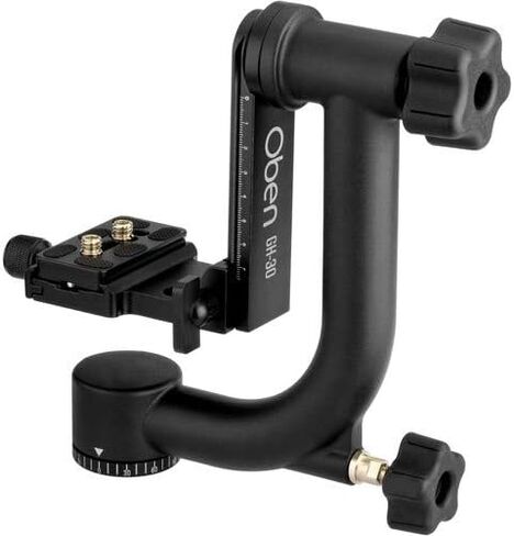 Oben GH-30 Gimbal Head with Arca-Type Quick Release Plate - Heavy-Duty 360-Degree Panoramic DSLR Camera Gimbal Tripod Head - Rugged Gimbal for DSLR Cameras Up to 44 lbs in Saudi Arabia