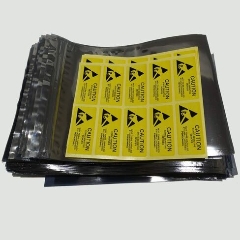 Antistatic Bags, 30pcs 3 Sizes Mixed ESD Shielding Bag with Labels | Used for Hard drive HDD SSD,Anti Static Bag for Varieties of Electronic Device in Kuwait