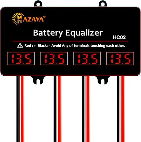 Mazava HC02 LED أنبوب عرض معادل البطارية منظم الجهد 4 قطع بطاريات موازن نشط 4S متصل في سلسلة لنظام بطارية 48 فولت، نظام الطاقة الشمسية، إطالة عمر البطارية in Kuwait
