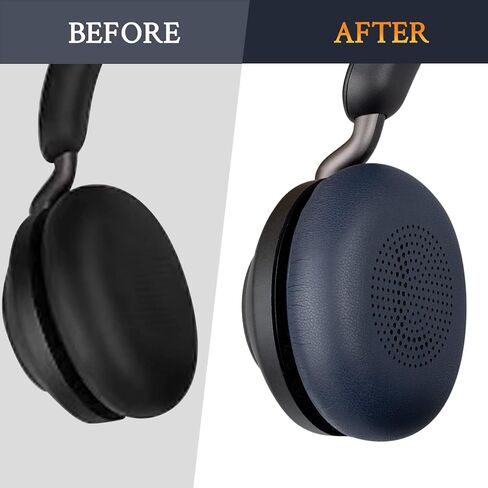 SOULWIT Ear Cushions for Jabra Evolve2 65, Elite 45h - Black | Earpads for Evolve2 65(UC/MS), Evolve2 40(UC/MS/USB), Elite 45h On-ear Headphones in Kuwait