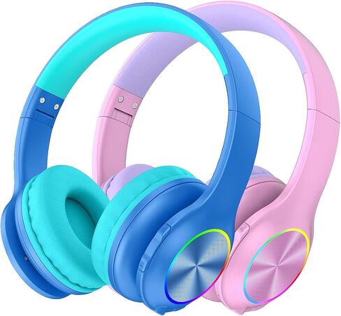 Candy Bila Kids Bluetooth 6.0 Headphones, LED Light, 85Hours Playtimes in Kuwait