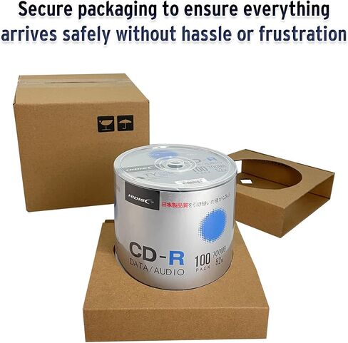 HIDISC TY Series Blue CD-R 52X 700MB White Inkjet Hub Printable Recordable Media Disc - 100 Cake Box in Saudi Arabia