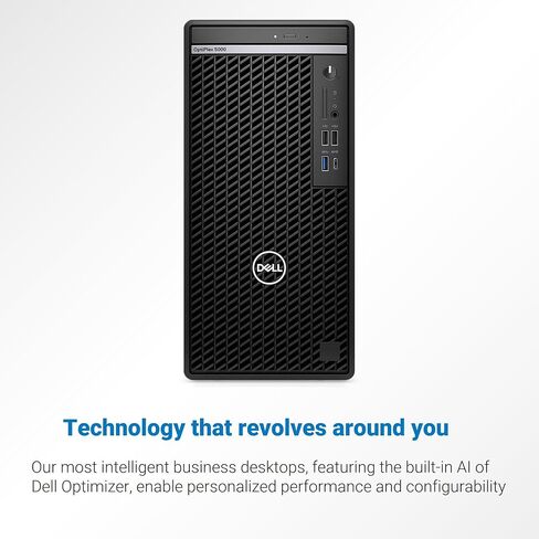 كمبيوتر سطح المكتب طراز OptiPlex 5000 من Dell، الجيل الثاني عشر من Intel Core i5-12500، ذاكرة الوصول العشوائي 16 جيجابايت، 512 جيجابايت PCIe SSD، DVD، RJ-45، DP، واي فاي، لوحة مفاتيح سلكية وماوس، Windows 11 Pro، أسود in Kuwait