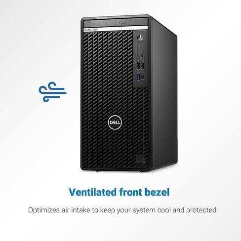 كمبيوتر سطح المكتب طراز OptiPlex 5000 من Dell، الجيل الثاني عشر من Intel Core i5-12500، ذاكرة الوصول العشوائي 16 جيجابايت، 512 جيجابايت PCIe SSD، DVD، RJ-45، DP، واي فاي، لوحة مفاتيح سلكية وماوس، Windows 11 Pro، أسود in Kuwait