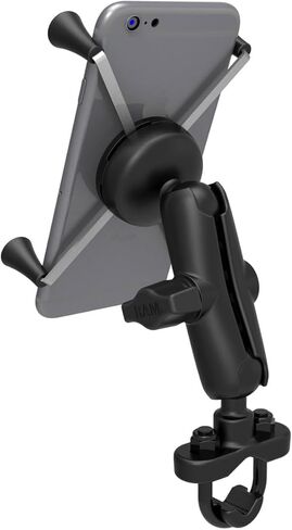 حامل هاتف كبير X-Grip من ذاكرة الوصول العشوائي مع قاعدة مقود على شكل حرف U RAM-B-149Z-A-UN10U مع ذراع قصير للدراجات النارية، ATV/UTV، الدراجة in Kuwait