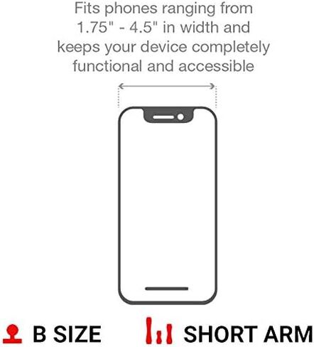 حامل هاتف كبير X-Grip من ذاكرة الوصول العشوائي مع قاعدة مقود على شكل حرف U RAM-B-149Z-A-UN10U مع ذراع قصير للدراجات النارية، ATV/UTV، الدراجة in Kuwait