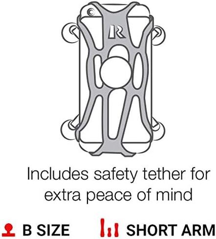 حامل هاتف كبير X-Grip من ذاكرة الوصول العشوائي مع قاعدة مقود على شكل حرف U RAM-B-149Z-A-UN10U مع ذراع قصير للدراجات النارية، ATV/UTV، الدراجة in Kuwait