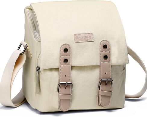 Cwatcun Canvas Sling Bag, Retro Crossbody for Mirrorless in Saudi Arabia