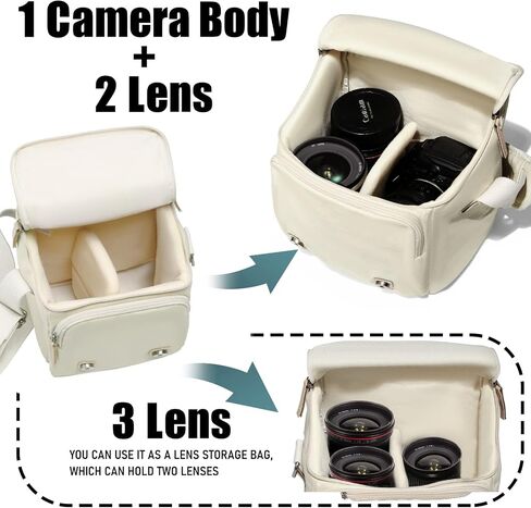 Cwatcun Canvas Sling Bag, Retro Crossbody for Mirrorless in Saudi Arabia