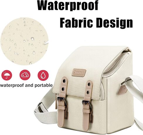 Cwatcun Canvas Sling Bag, Retro Crossbody for Mirrorless in Saudi Arabia