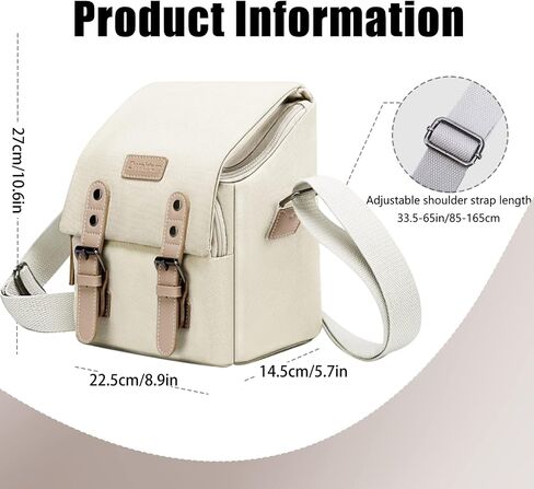 Cwatcun Canvas Sling Bag, Retro Crossbody for Mirrorless in Saudi Arabia