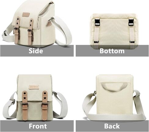 Cwatcun Canvas Sling Bag, Retro Crossbody for Mirrorless in Saudi Arabia