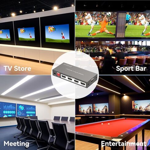4k hdmi Splitter 1 in 4 Out with EDID Management for Exhibition Classroom Presentation Gaming 4 Way hdmi Splitter' 4 Port for Multiple Monitors tv Laptop Computers Support 4K30hz 2K 3D 1080p HDCP in Kuwait