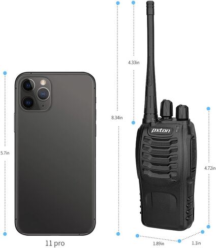 pxton 20 حزمة أجهزة اتصال لاسلكية طويلة المدى مع سماعة رأس، أجهزة اتصال لاسلكية للبالغين، أجهزة راديو محمولة ثنائية الاتجاه قابلة لإعادة الشحن تتضمن بطارية ليثيوم أيون وقاعدة شاحن in Kuwait