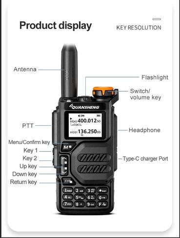 UV-K5 Dual Band Radio 5 Watt Output Portable Two-Way Radio with NOAA Weather Alert Walkie Talki FM (2pcs) in Kuwait