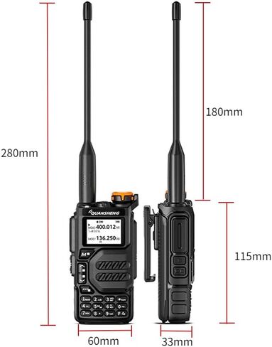 UV-K5 Dual Band Radio 5 Watt Output Portable Two-Way Radio with NOAA Weather Alert Walkie Talki FM (2pcs) in Kuwait