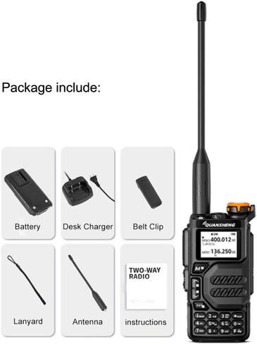 UV-K5 Dual Band Radio 5 Watt Output Portable Two-Way Radio with NOAA Weather Alert Walkie Talki FM (2pcs) in Kuwait