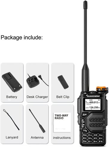 UV-K5 Dual Band Radio 5 Watt Output Portable Two-Way Radio with NOAA Weather Alert Walkie Talki FM (2pcs) in Kuwait