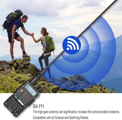 Ham Radio Walkie Talkie (UV-5R) UHF VHF Dual Band 2-Way Radio with Rechargeable Li-ion Battery Handheld Walkie Talkies Complete Set with Earpiece and Programming Cable (2 Pack) in Saudi Arabia