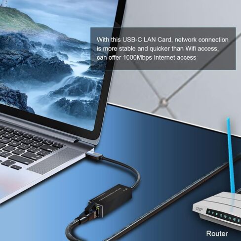 USB 3.0 to 2.5Gb Gigabits Ethernet NIC Network Adaptor, 10/100/1000M/2.5Gbps Type-C to RJ45 LAN Laptop Network Card Compatible with Windows Server/Windows/Linux in Kuwait