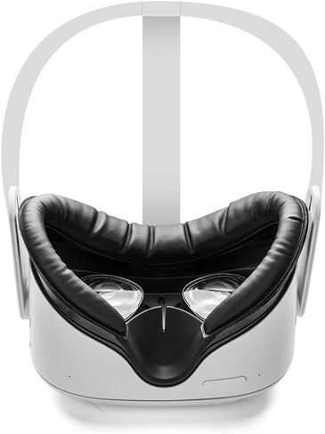 ام في اي او اي اي وسادة وجه من الجلد الصناعي خفيفة الوزن وقابلة للغسل ومضادة للتسرب ومضادة للتسرب مناسبة لميتا/اوكولوس كويست 2 (لون اسود) in Kuwait