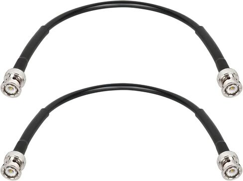 MOOKEERF BNC Coax Cable, 50 Ohm RG58 with BNC Connectors, 3ft (2Pcs) in Kuwait