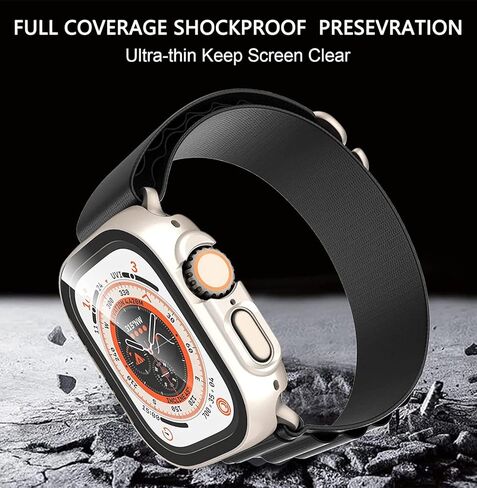 [10 عبوات] حافظة متوافقة مع Apple Watch Series 8 Series 7 41 ملم مع واقي شاشة من الزجاج المقوى، غطاء ممتص للصدمات صلب من البولي كربونات بتغطية كاملة لملحقات iWatch Series 8 7 41 ملم in Kuwait