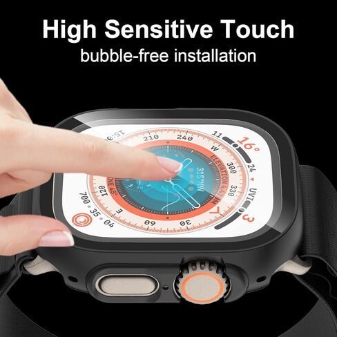 [10 عبوات] حافظة متوافقة مع Apple Watch Series 8 Series 7 41 ملم مع واقي شاشة من الزجاج المقوى، غطاء ممتص للصدمات صلب من البولي كربونات بتغطية كاملة لملحقات iWatch Series 8 7 41 ملم in Kuwait