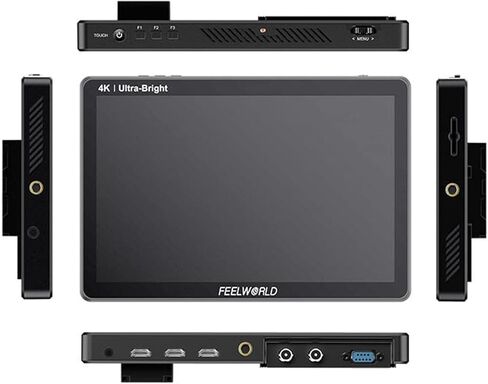 FEELWORLD LUT11 10.1 بوصة 2000nit شاشة لمس فائقة السطوع DSLR كاميرا مراقبة ميدانية مع 3D Lut Waveform Vectorscope مستشعر ضوء تلقائي HD 1920x1200 4K HDMI مدخل ومخرج F970 طاقة خارجية in Kuwait