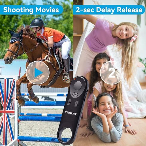 Wireless Bluetooth Camera Remote Shutter All-in-One for Canon Nikon Sony Cameras, Zoom Remote Control, HD Selfie Clicker for Photos and Videos, Wireless Remote Control for Smartphone Camera in Kuwait
