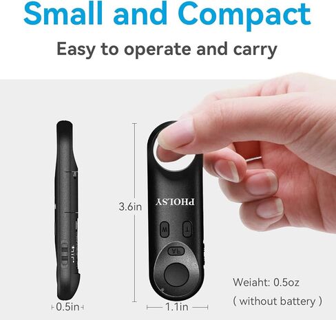 Wireless Bluetooth Camera Remote Shutter All-in-One for Canon Nikon Sony Cameras, Zoom Remote Control, HD Selfie Clicker for Photos and Videos, Wireless Remote Control for Smartphone Camera in Kuwait