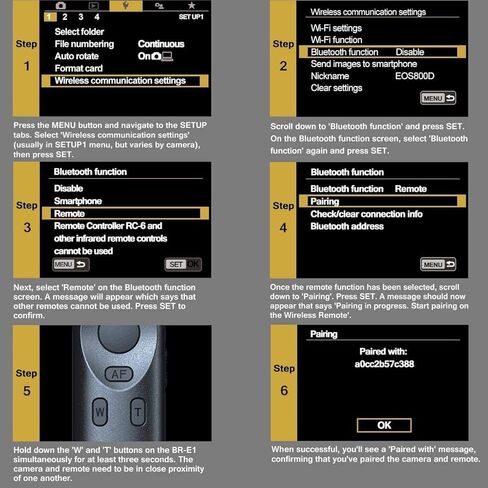 Wireless Bluetooth Camera Remote Shutter All-in-One for Canon Nikon Sony Cameras, Zoom Remote Control, HD Selfie Clicker for Photos and Videos, Wireless Remote Control for Smartphone Camera in Kuwait