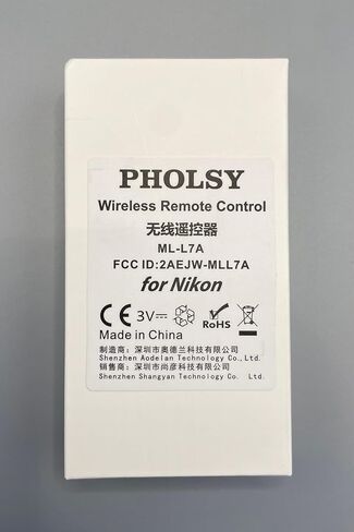 PHOLSY ML-L7 كاميرا بلوتوث التحكم عن بعد في إطلاق الغالق اللاسلكي متوافق مع Nikon Z30، Z6 II، Z7 II، Z fc، Z50، COOLPIX B600، A1000، P1000، P950 in Kuwait