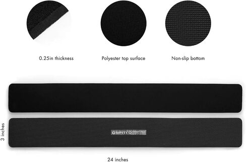 GRIFITI Slim Wrist Pad 24" x 3" x 0.25" Inch Slim Profile Keyboard & Mousepad Wrists Rest for 1/4 Inch thick Slim Keyboard with Mouse, Trackball or Trackpad Ergonomic Mousepad Support Typing Pads in Saudi Arabia