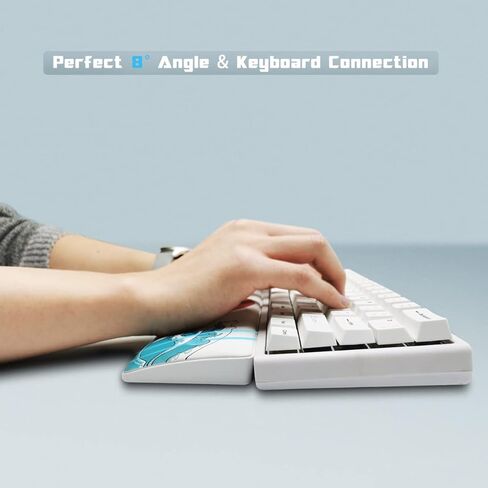 Keyboard Wrist Rest, COSTOM XVX Ergonomic Wrist Rests for Keyboard, Soft Memory Foam Wrist Support w/Anti-Slip Rubber Base, Support for Office Computer Desks, Laptops, Gaming, 87 Keys, Coral Sea Theme in Kuwait