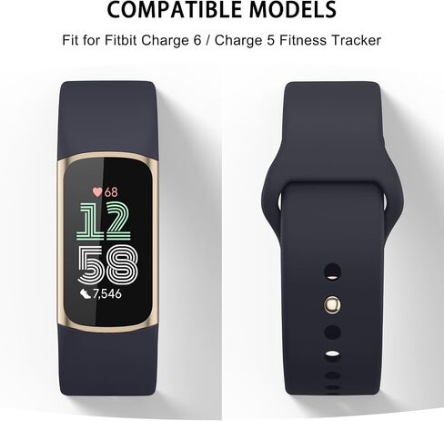 سوار Meliya متوافق مع Fitbit Charge 6 Bands/Fitbit Charge 5 Bands للنساء والرجال، حزام معصم بديل من السيليكون الناعم قابل للتعديل ومقاوم للماء من أجل Fitbit Charge 6/Charge 5 لتتبع اللياقة البدنية in Kuwait