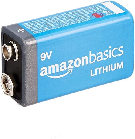 Amazon Basics 4 بطاريات ليثيوم عالية الأداء بقدرة 9 فولت، وعمر افتراضي يصل إلى 10 سنوات، وقوة تدوم طويلاً in Kuwait