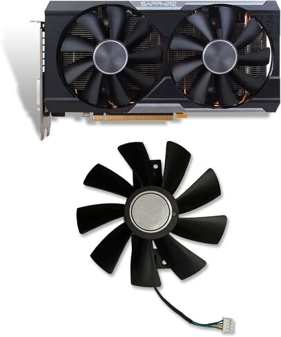 Cavabien 100mm GAA8B2U/GAA8S2U 4Pin GPU Fan VGA Cooler Fans for Sapphire R9 380 380X 2g/4G D5 مروحة استبدال بطاقة الرسومات (مفردة) in Kuwait
