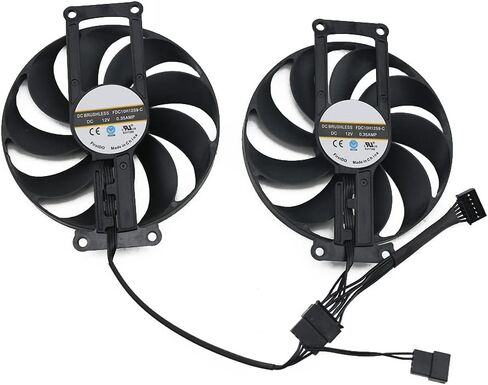 مروحة بطاقة الرسومات Cavabien FDC10H12S9-C RTX 3060 3060Ti GPU لمروحة تبريد بطاقة الفيديو ASUS RTX 3060 Dual OC RTX3060Ti استبدال مروحة تبريد بطاقة الفيديو (Fan-AB) in Kuwait
