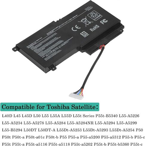 CSEXCEL PA5107U-1BRS Laptop Battery for Toshiba Satellite L50 L50-A L55 L55t P50 P50-A P50-b P55t-a P55t-A5116 S55-A5295 S55t-A5202 S55t-A5337 S55t-A5389 P55-A5200 L55-A5284 in Saudi Arabia