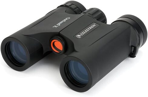 Celestron Outland X 10x25 Compact Binoculars for Hiking & Travel | Pocket-Sized Performance Binocular, 10x Magnification, Rubber-Armored Body, Waterproof, BaK-4 Prisms, Multi-Coated Optics in Saudi Arabia