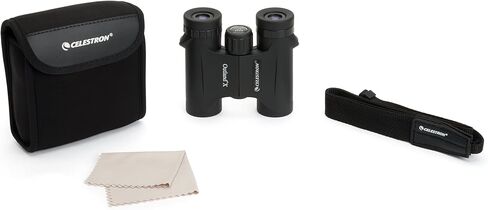 Celestron Outland X 10x25 Compact Binoculars for Hiking & Travel | Pocket-Sized Performance Binocular, 10x Magnification, Rubber-Armored Body, Waterproof, BaK-4 Prisms, Multi-Coated Optics in Saudi Arabia