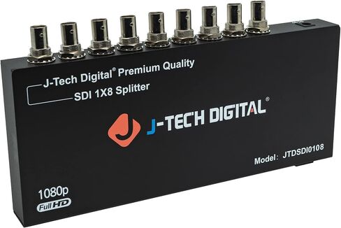 J-Tech Digital SDI Splitter | 1 Input, 4 Outputs | Supports 1320ft. | Compatible with SD, HD, 3G-SDI for Cameras, Monitors in Saudi Arabia