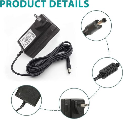 2 Pack HZHFCB 24V Power Supply Adapter 24 Volt 2A Power Supply AC to DC Converter Transformer Input AC 100-240V 50-60Hz and Output DC 24V with 5.5x2.5mm Tip for LED Strip 3D Printer CCTV System. in Kuwait